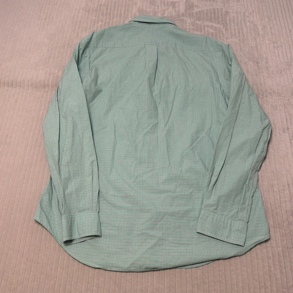 Ralph Lauren Custom Fit Plaid Button Down Shirt Men's Medium Blue Green